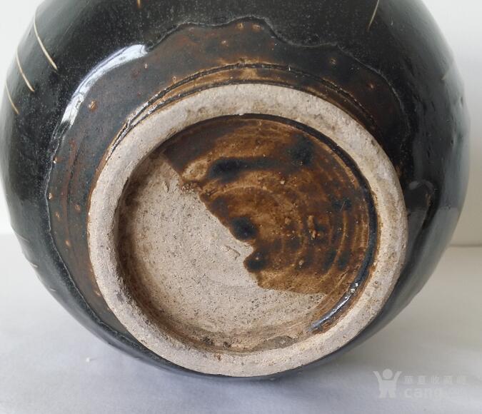 华夏古玩城 瓷器 高古 > 宋定窑黑釉线条双耳罐 年代:宋代 艺术类别