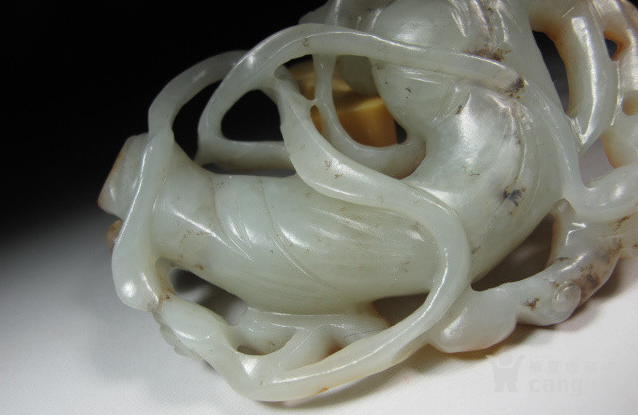 元代和田青白玉飞天