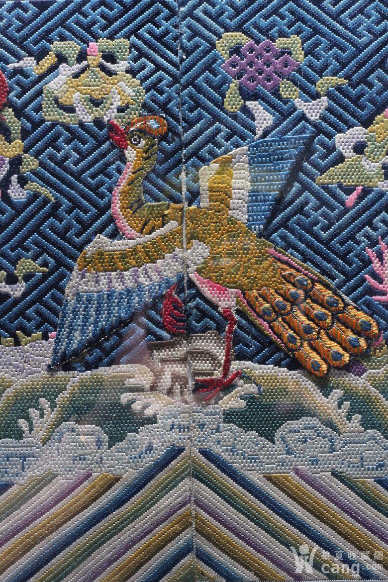 清·纳纱绣文三品"孔雀"补子