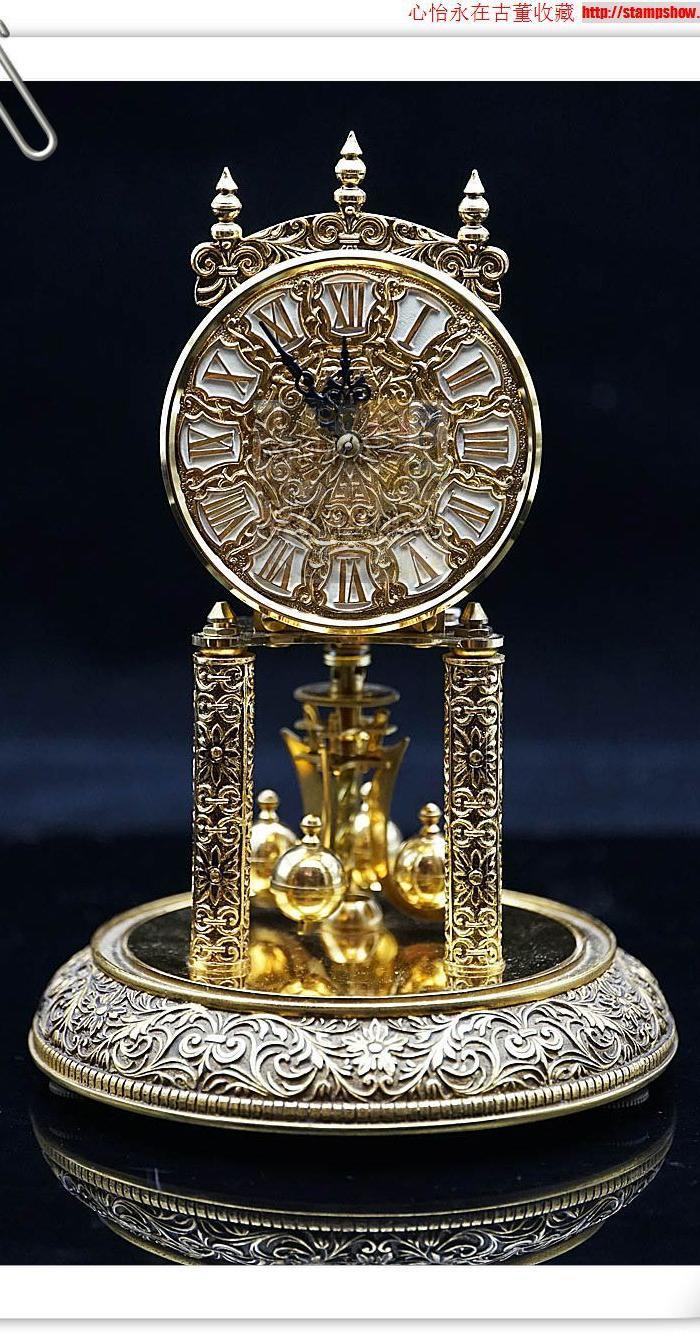 德国古董钟经典宫廷雕花款400天钟/铜机械钟/收藏座钟西洋钟