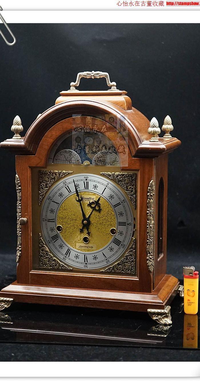 汉密尔顿八音钟报时报刻8簧音乐机械钟座钟自鸣钟-带月相