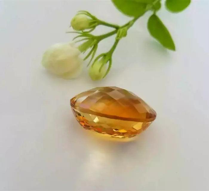 天然黄水晶裸石 双子座生辰石