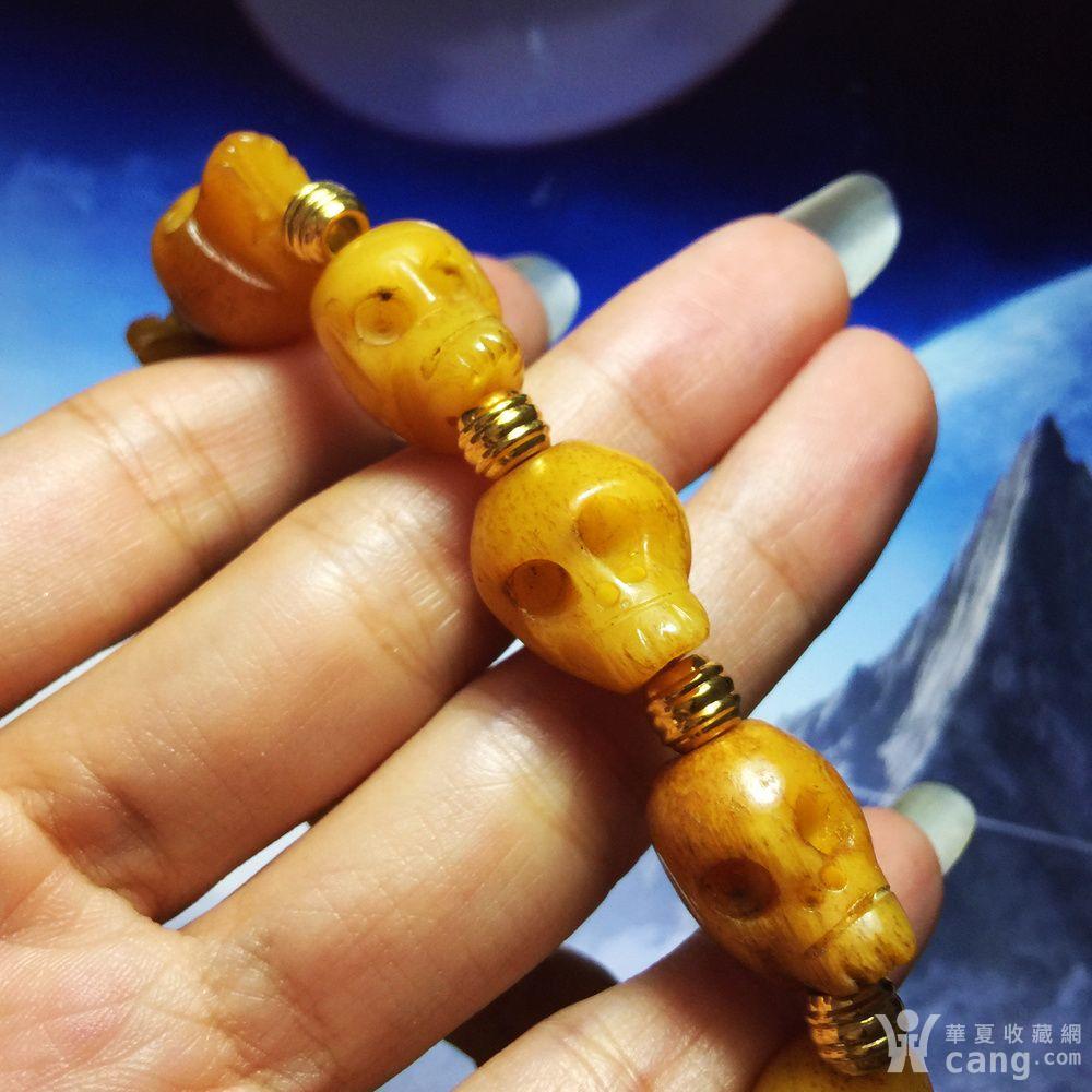 藏传老尸陀林祖鎏金隔珠辟邪手串!