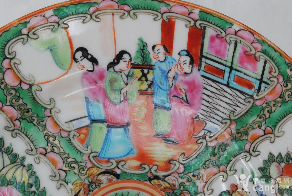 清末民初广彩人物花鸟纹盘