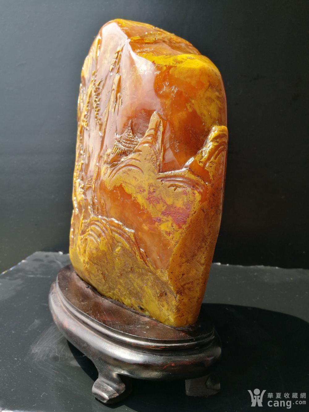 近现代,林友竹作,寿山田黄石,薄意雕,摆件 印章:5621克