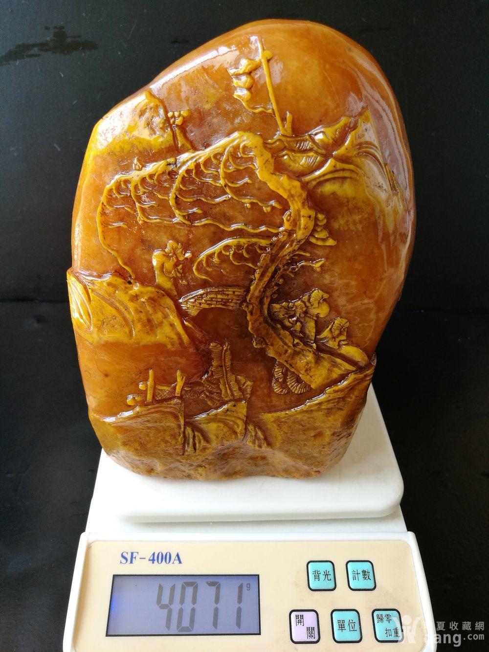 著名石雕家石卿作田黄石薄意摆件 印章4071克_地摊交易_华夏收藏网