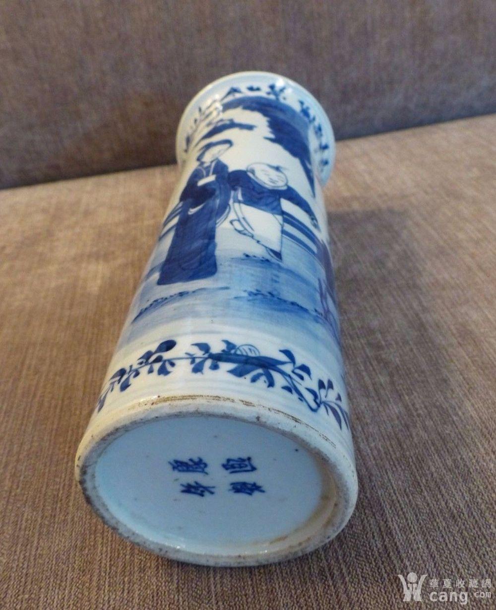 瓷器 明 晚清青花箭筒