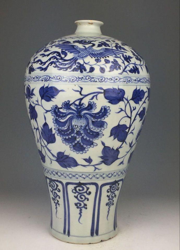 元代 青花缠枝牡丹纹梅瓶 非卖品