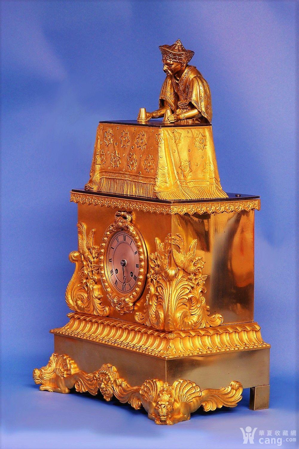约1830)【德昌钟表】极罕中国铜人魔术师动偶钟(约1830) 故宫级别藏品