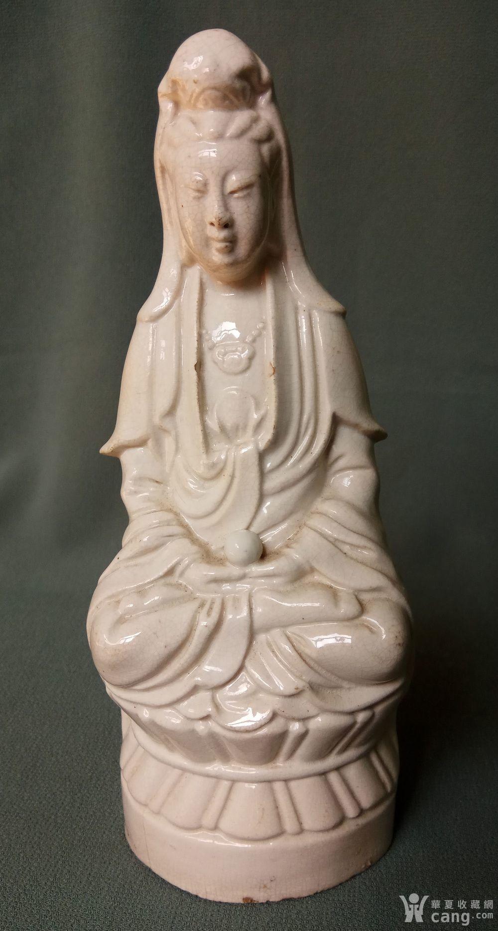 明代 漳州窑白瓷观音