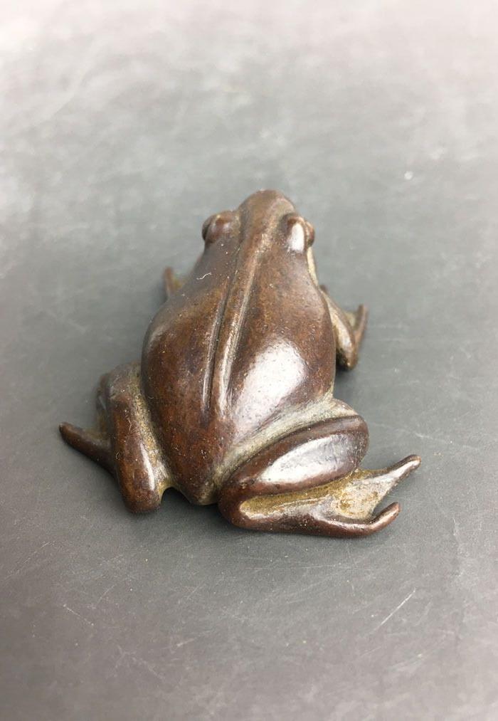 古玩老铜器青蛙摆件