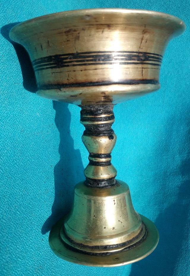 清代铜藏传佛教佛前酥油灯铜灯供灯