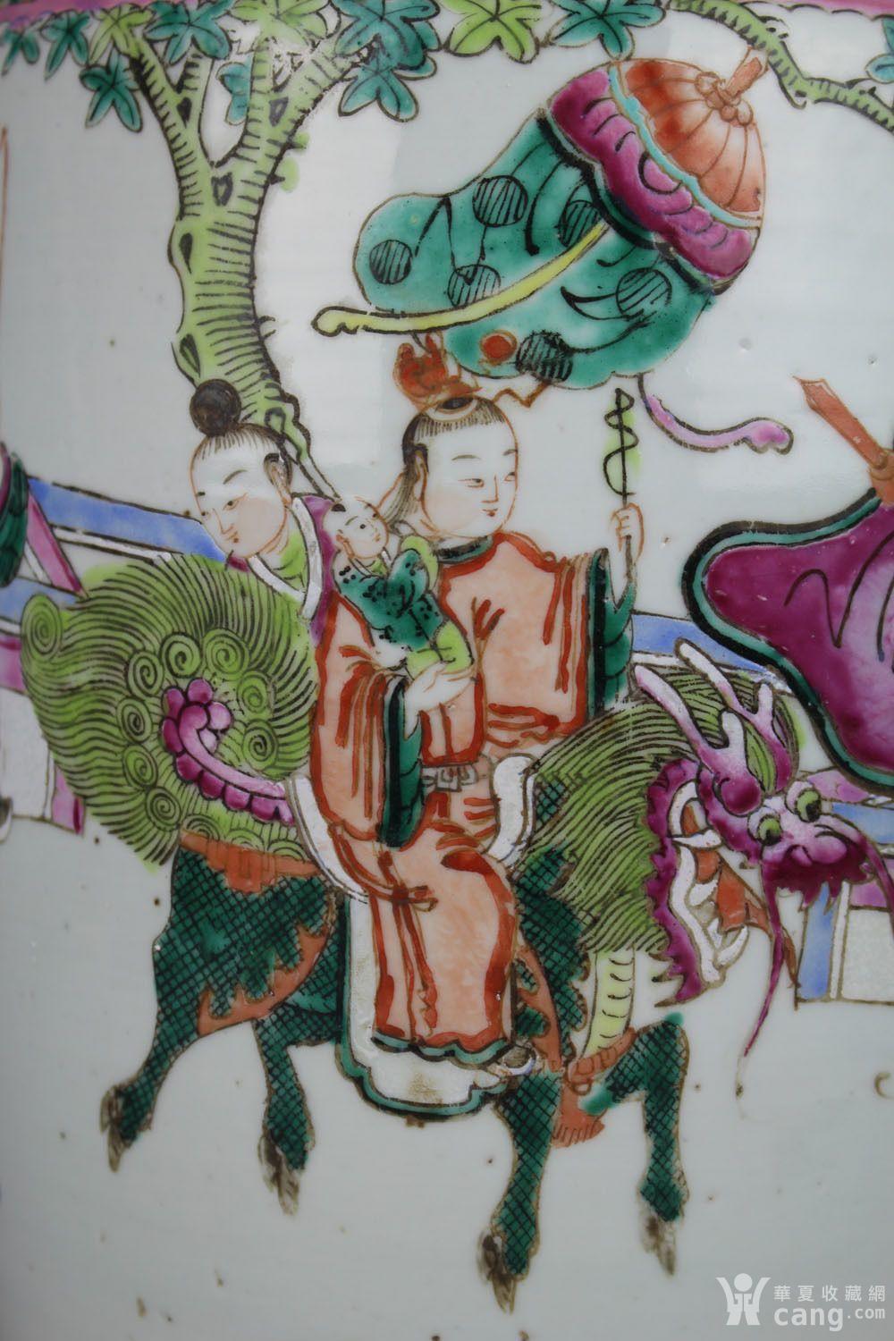 150件清晚期粉彩麒麟送子大瓶