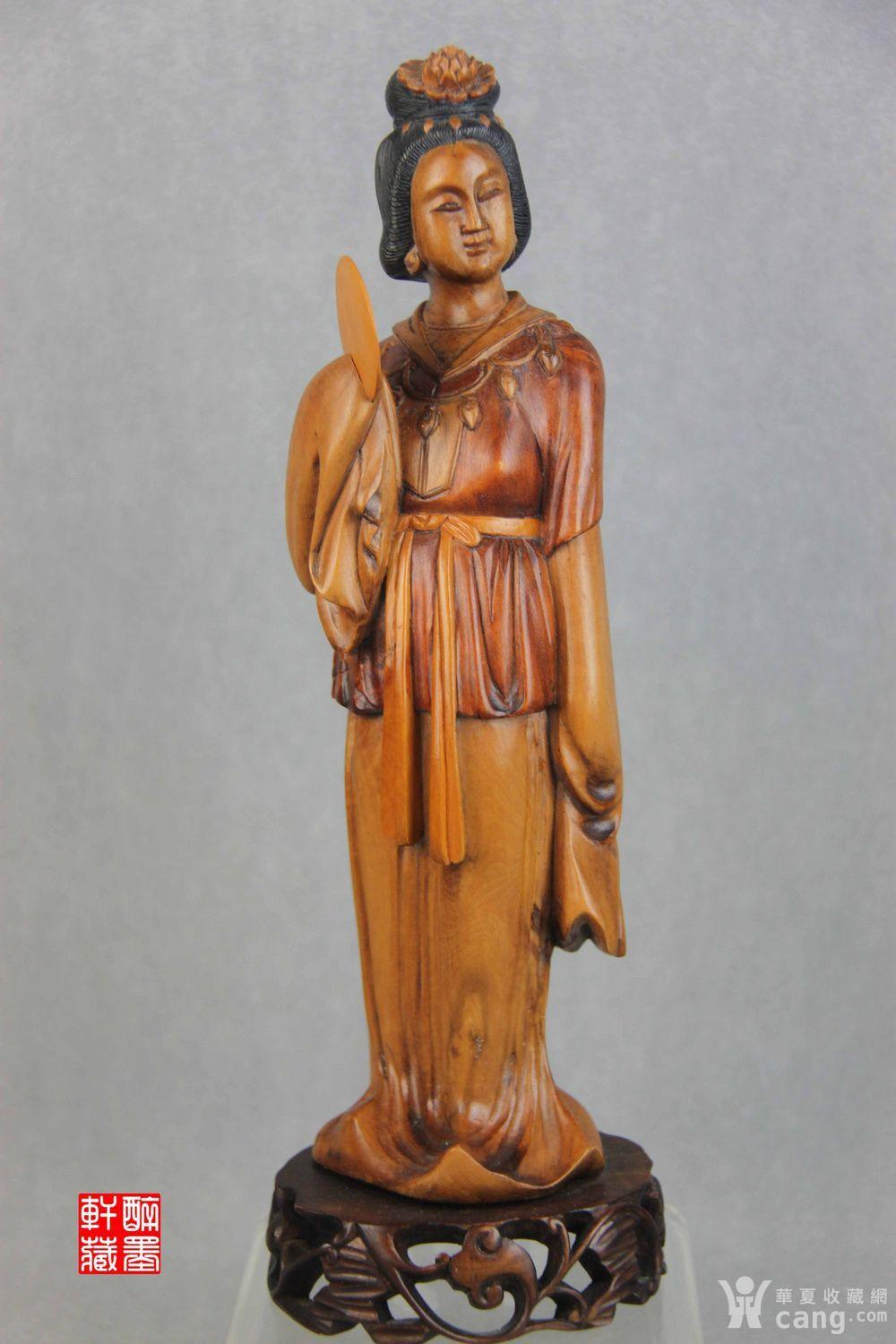 黄杨木雕美女杨贵妃 醉墨轩