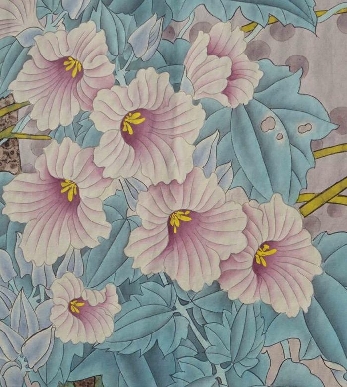 当代重彩工笔名家金鸿钧《幽林野卉》软片