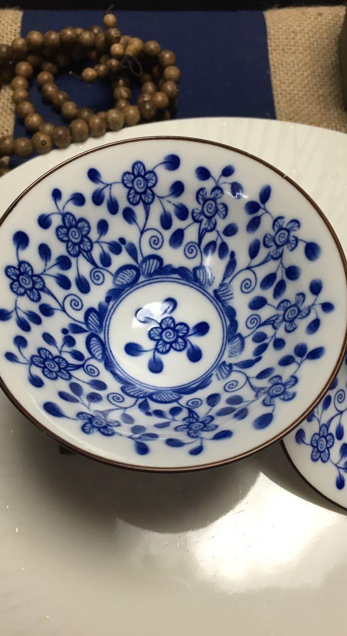 2只青花 斗笠杯 茶盏 包邮