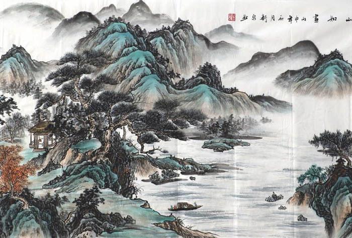 龙新泉 183 四尺工笔山水