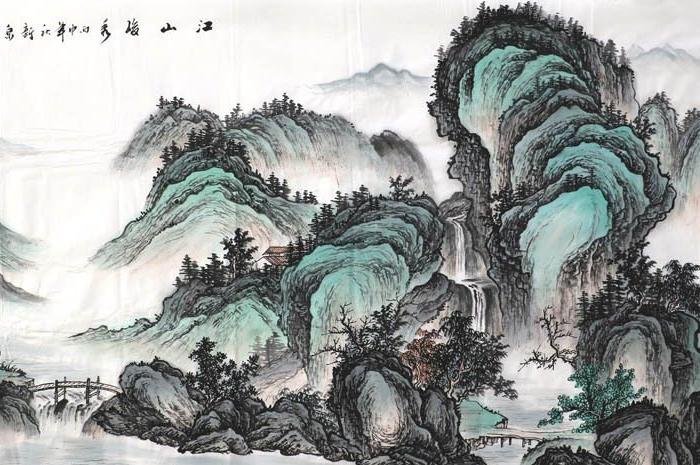 龙新泉 183 四尺工笔山水