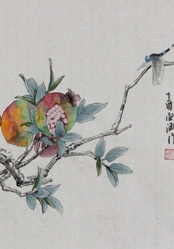 当代青年名家工笔画笑口常开