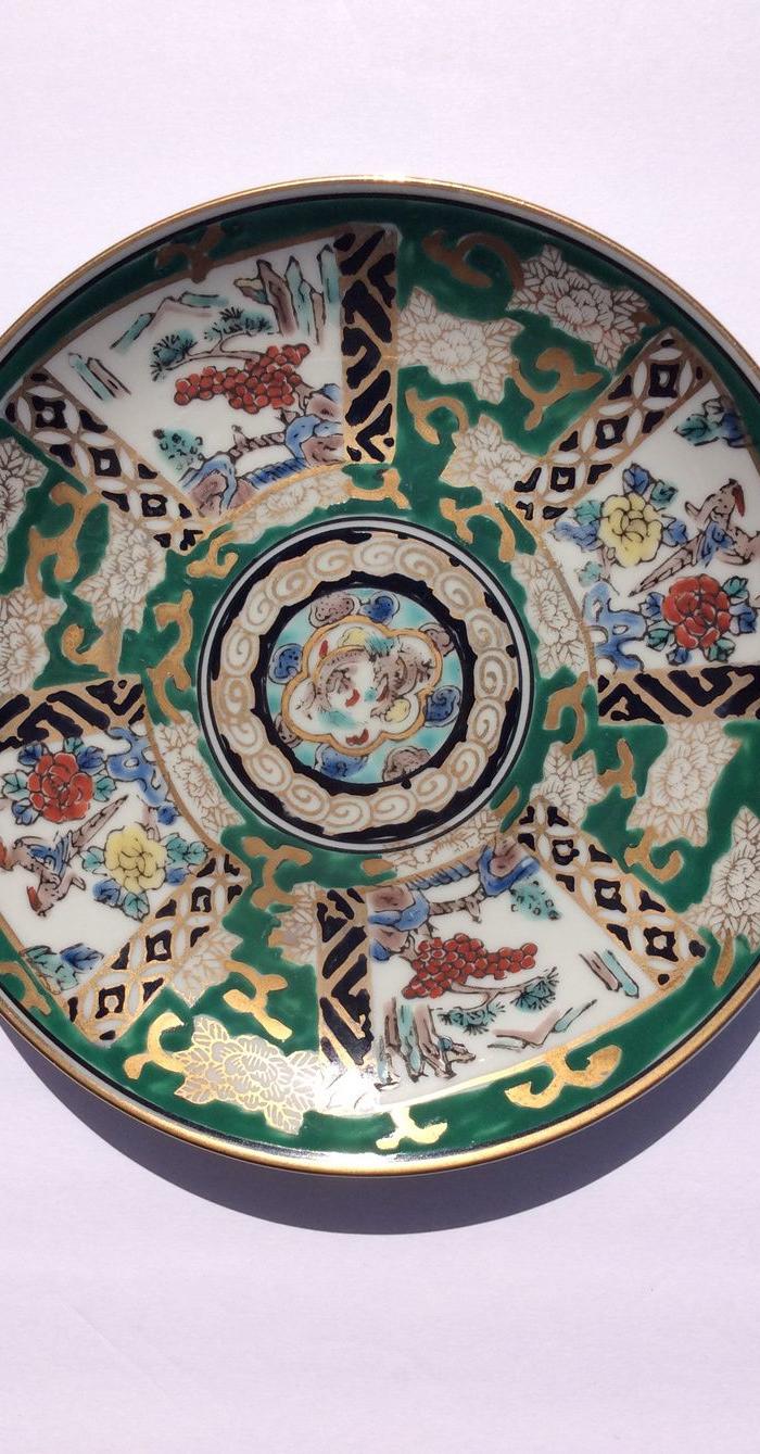 美国回流兴业坊 手绘彩绘描金伊万里挂盘3件 带款