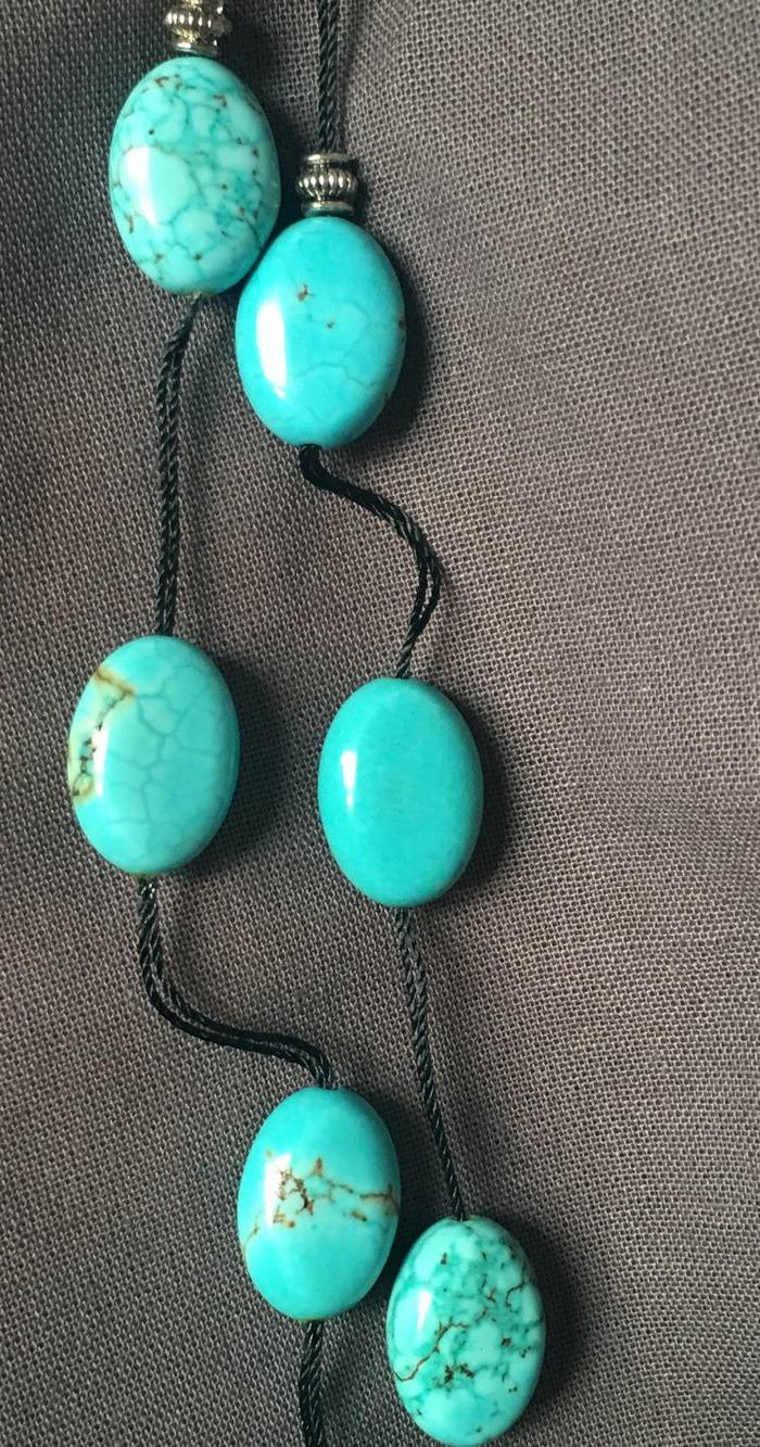 三条绿松石项链 纯天然保证