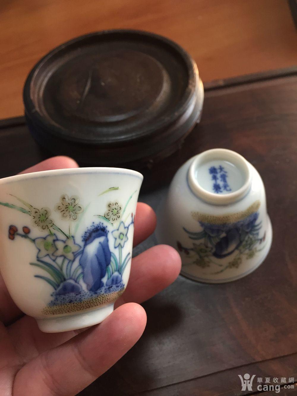 晚晴 光绪款 斗彩花神杯