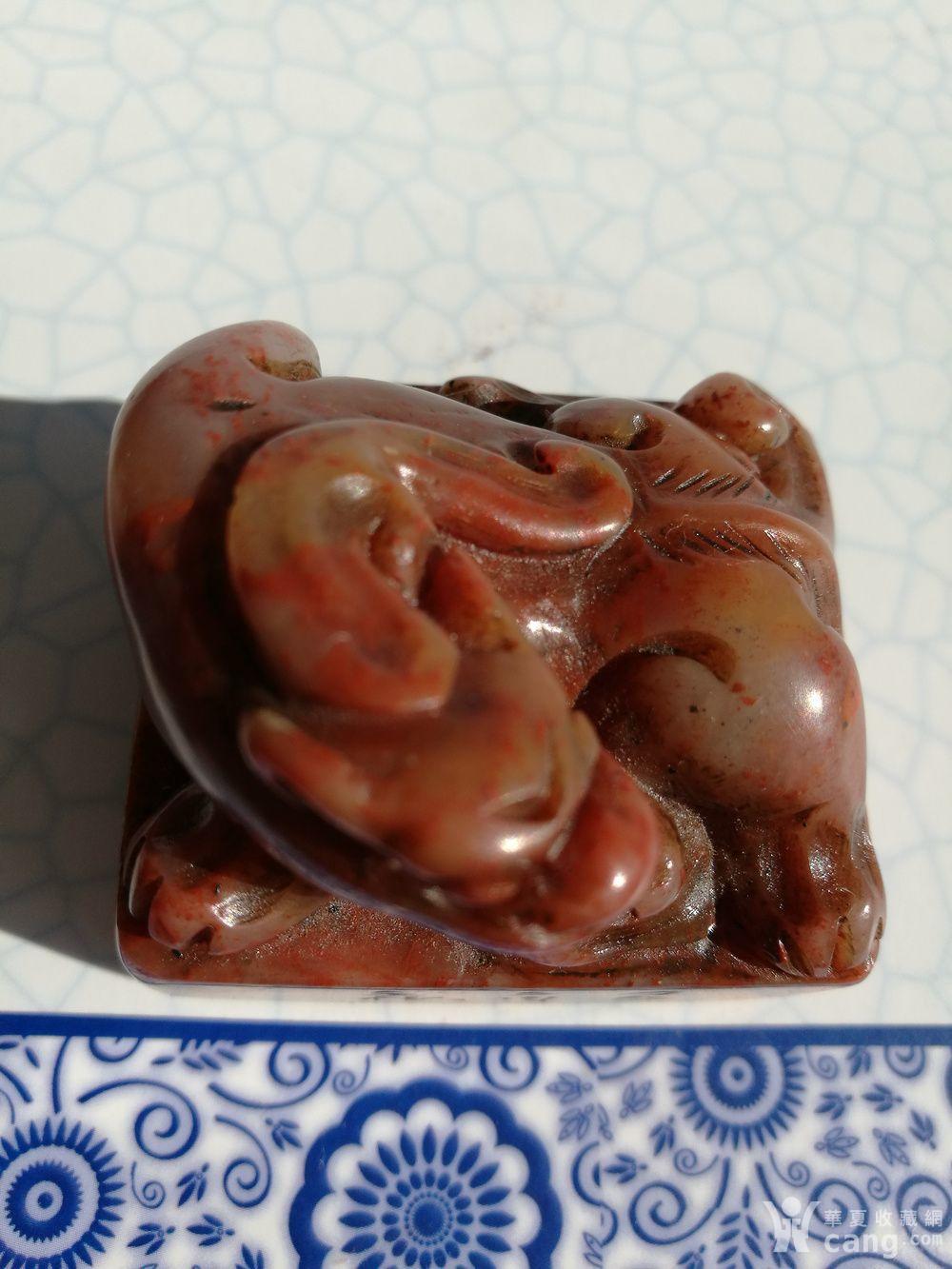 清,王松作, 寿山,芙蓉石, 扭转乾坤钮, 书画闲章131克