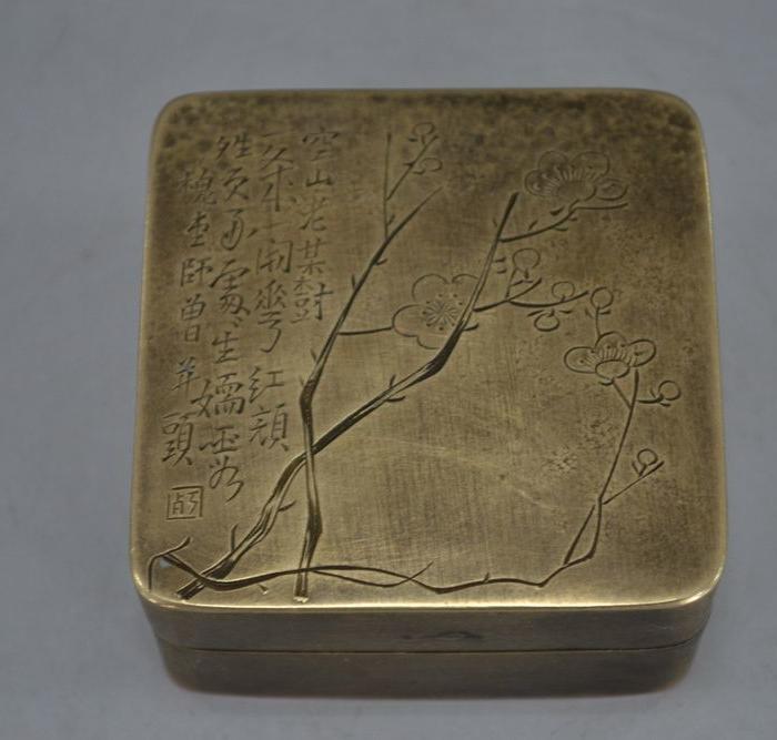 陈师曾簪刻铜墨盒