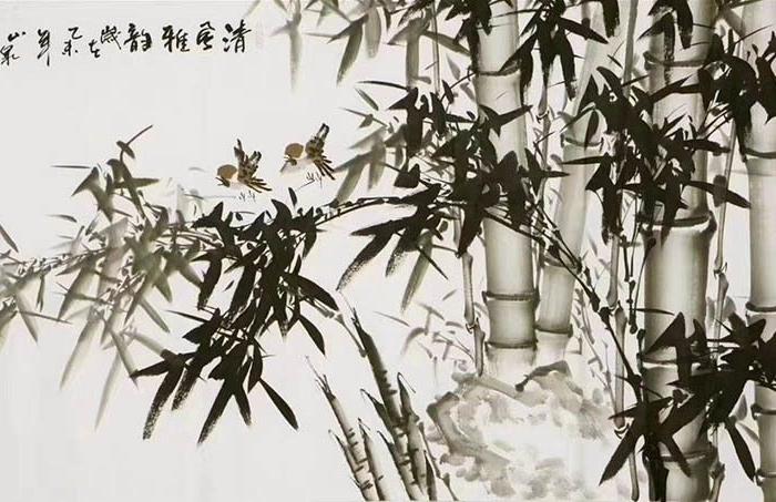 吕山泉 183 四尺彩竹