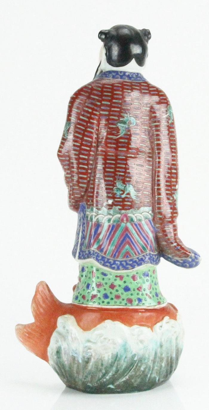 清晚王荃记造八仙人物钟离汉粉彩人物