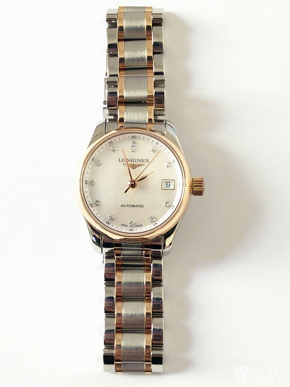 二手18k玫瑰金longines 浪琴名匠系列机械女士手表