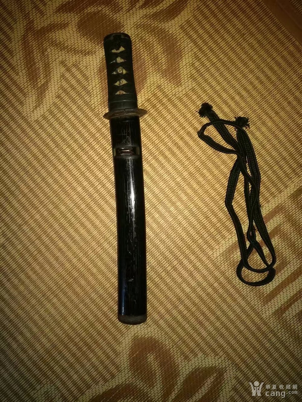 日本江户期古董短刀拵武士外装刀镡挡无条