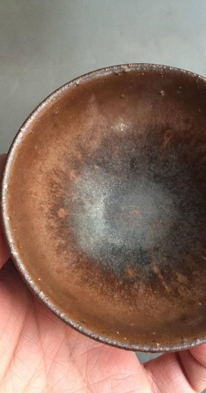 建窑柿红釉茶盏