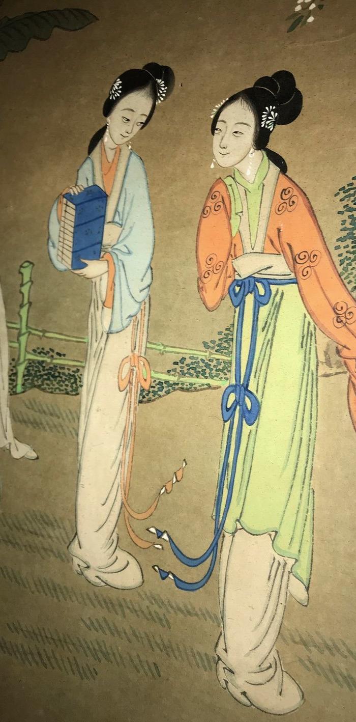 华夏古玩城 字画 近现代 > 晚清民国水彩仕女图 年代:民国 款式:横幅