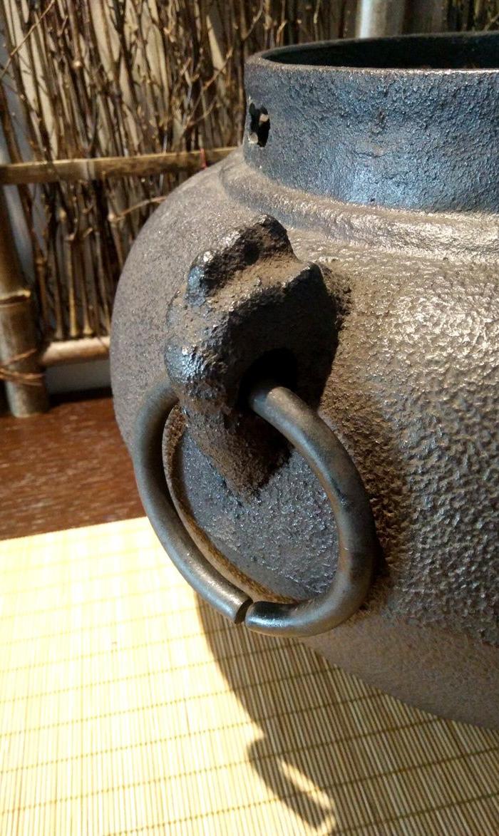 578 日本茶道具老铁风炉 老铁鬼面风炉