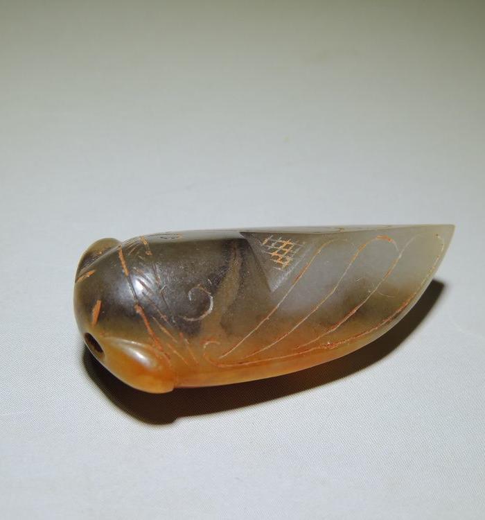 战汉 玉蝉 沁色漂亮
