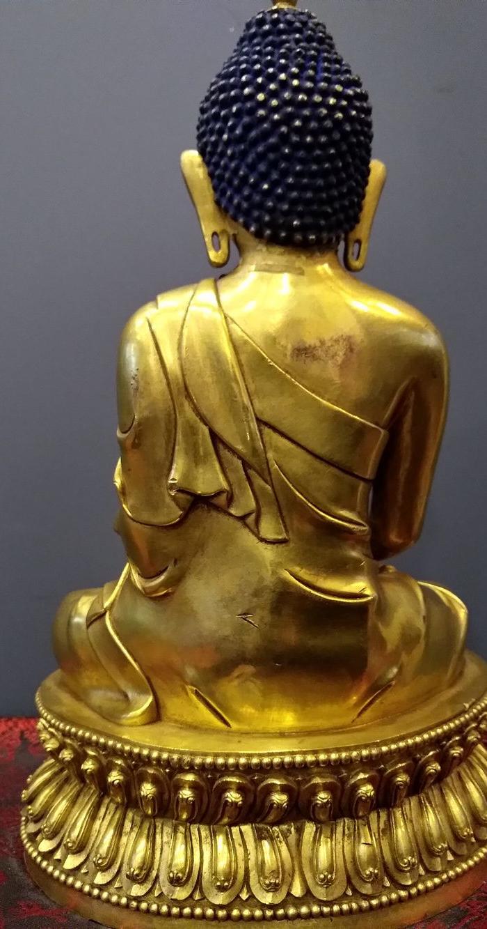 铜鎏金佛像释迦摩尼