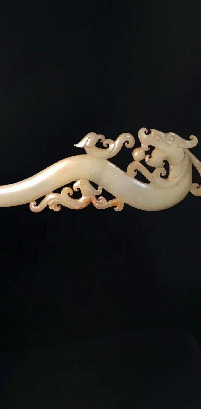 华夏古玩城 玉器 和田 > 战汉螭龙龙凤佩 品相:全品