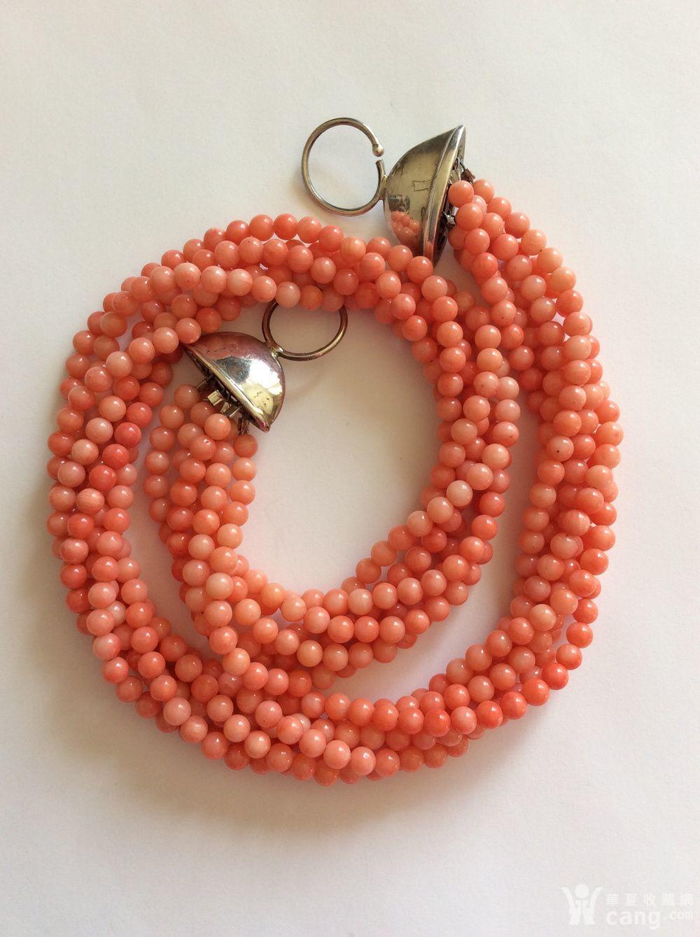 美国回流兴业坊 豪华多股天然珊瑚珠项链.