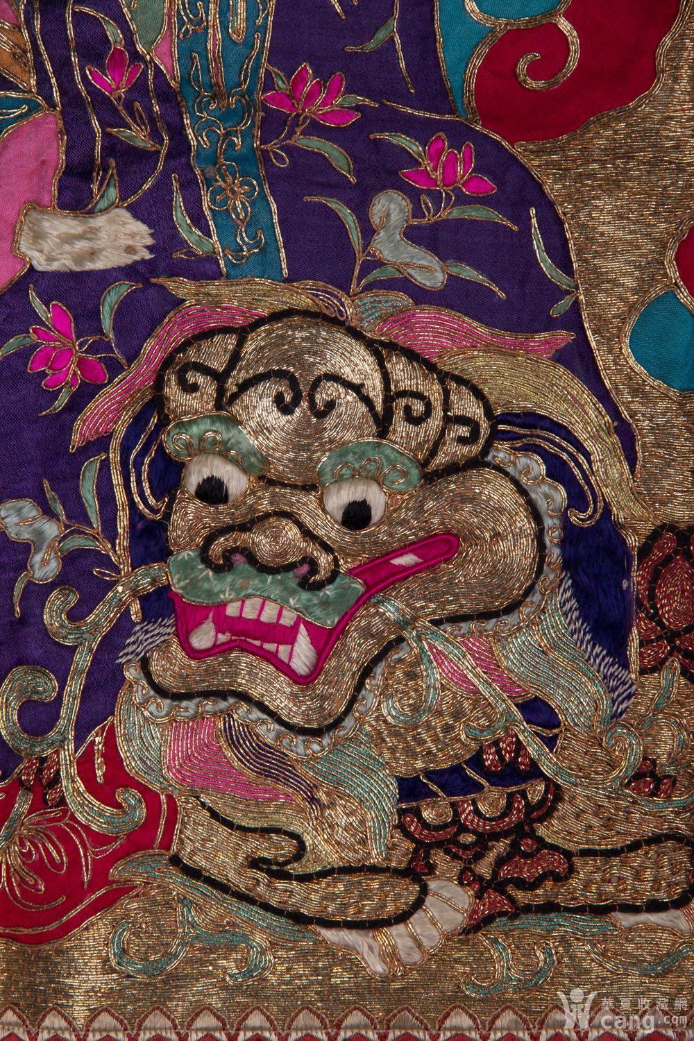 清.金线绣骑犼观音图_地摊交易_华夏收藏网