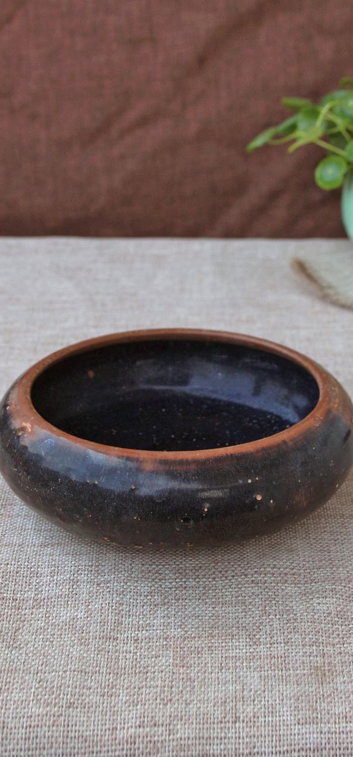 宋建窑系酱黑釉笔洗