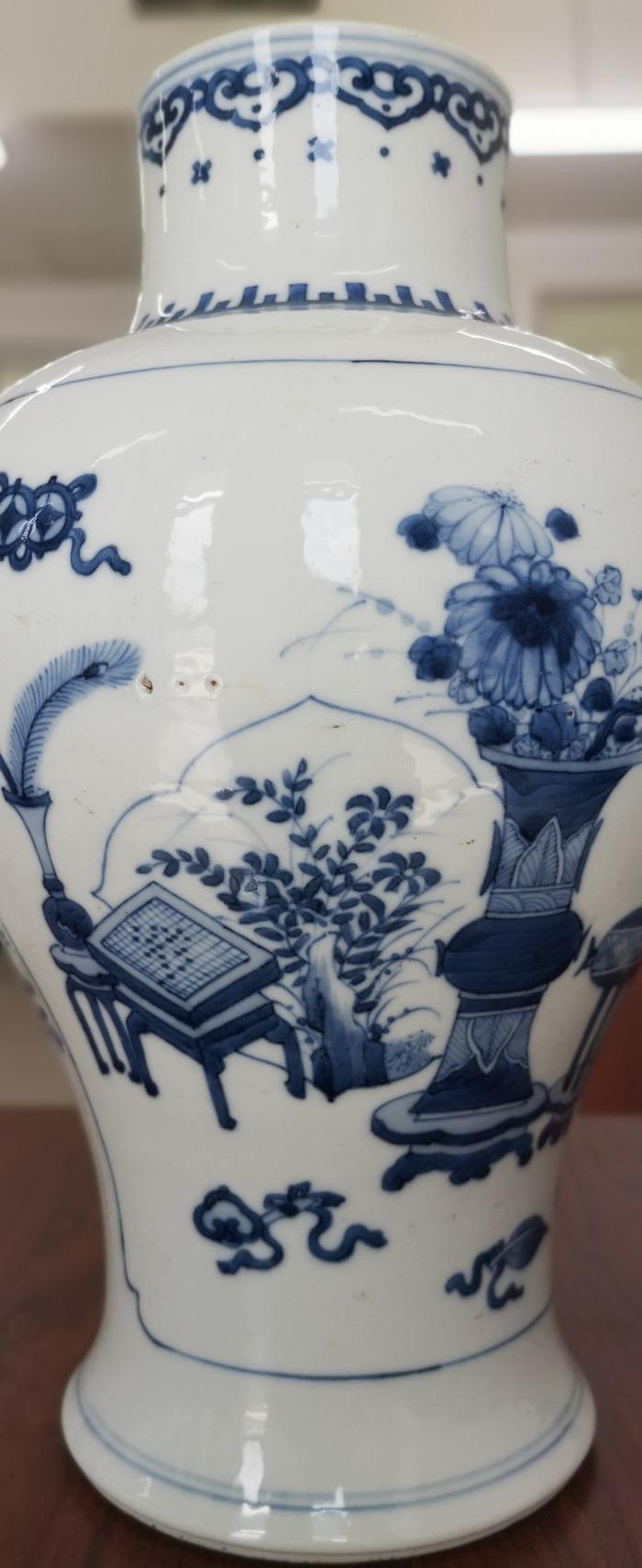 华夏古玩城 瓷器 明清 > 康熙青花山水梅瓶 年代:清早期 艺术类别