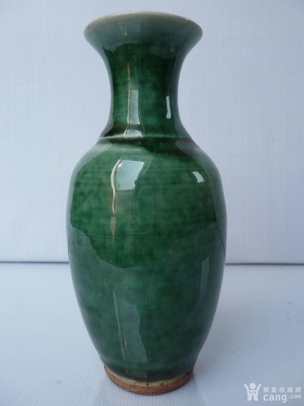 清康熙绿郎窑观音瓶