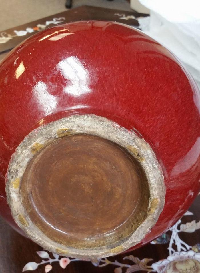 华夏古玩城 瓷器 明清 > 清中期牛血红釉葫芦瓶