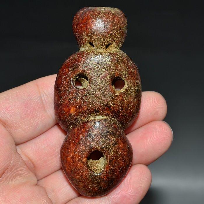 古玉老玉*和田玉*玉器红玉翁仲人