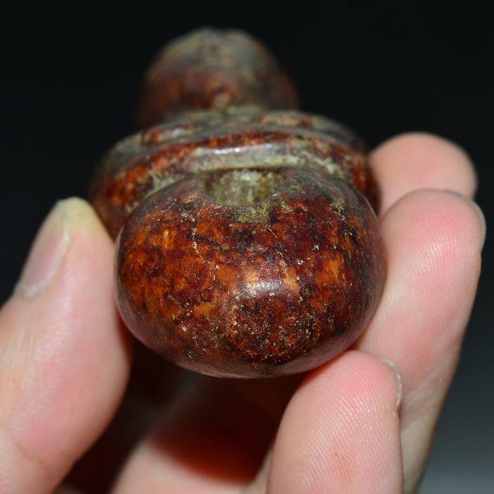 古玉老玉*和田玉*玉器红玉翁仲人