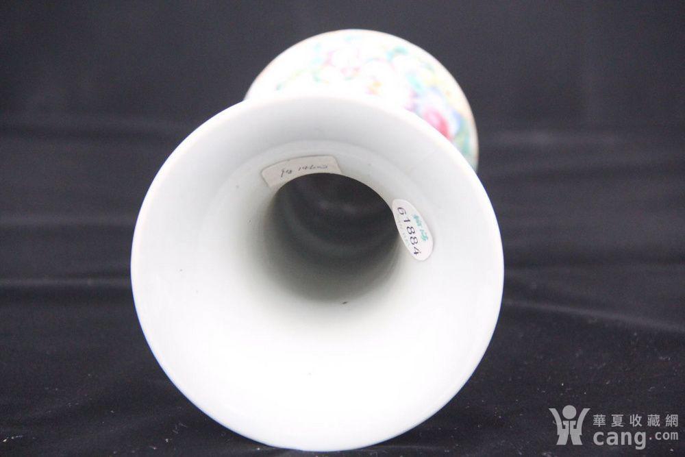 民国粉彩百花不落地花觚