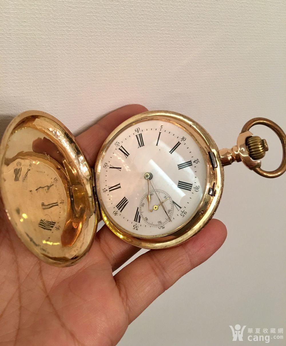 欧洲直邮 十九世纪瑞士古董14k金怀表
