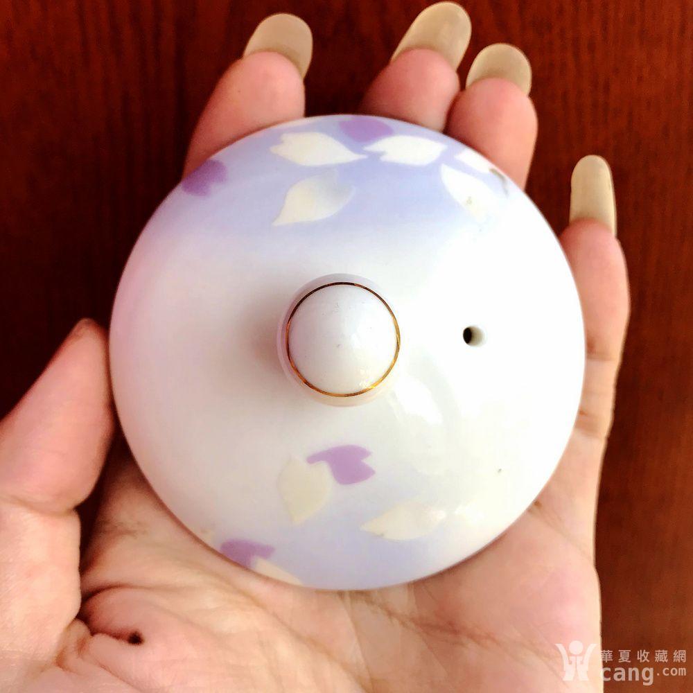 日本大吉窑宇野千代制浪漫紫樱花陶瓷茶壶!