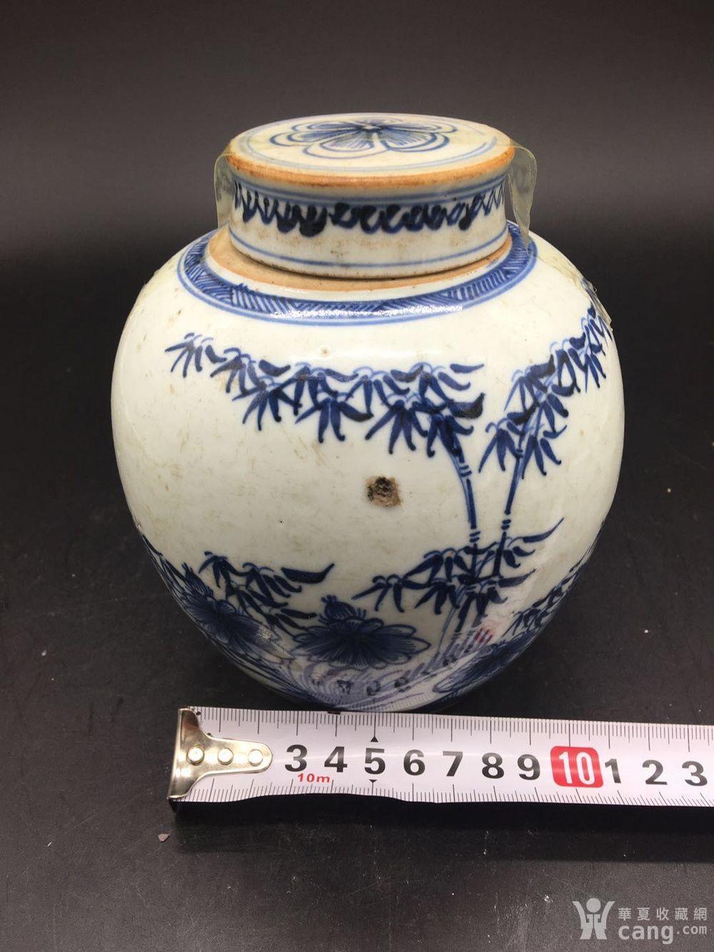 康熙青花松竹梅盖罐